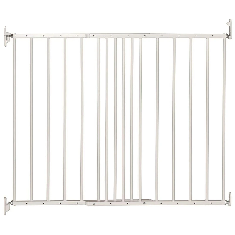 Safetots Extending Metal Stair Gate, White, 62.5cm - 106.8cm, Screw Fit