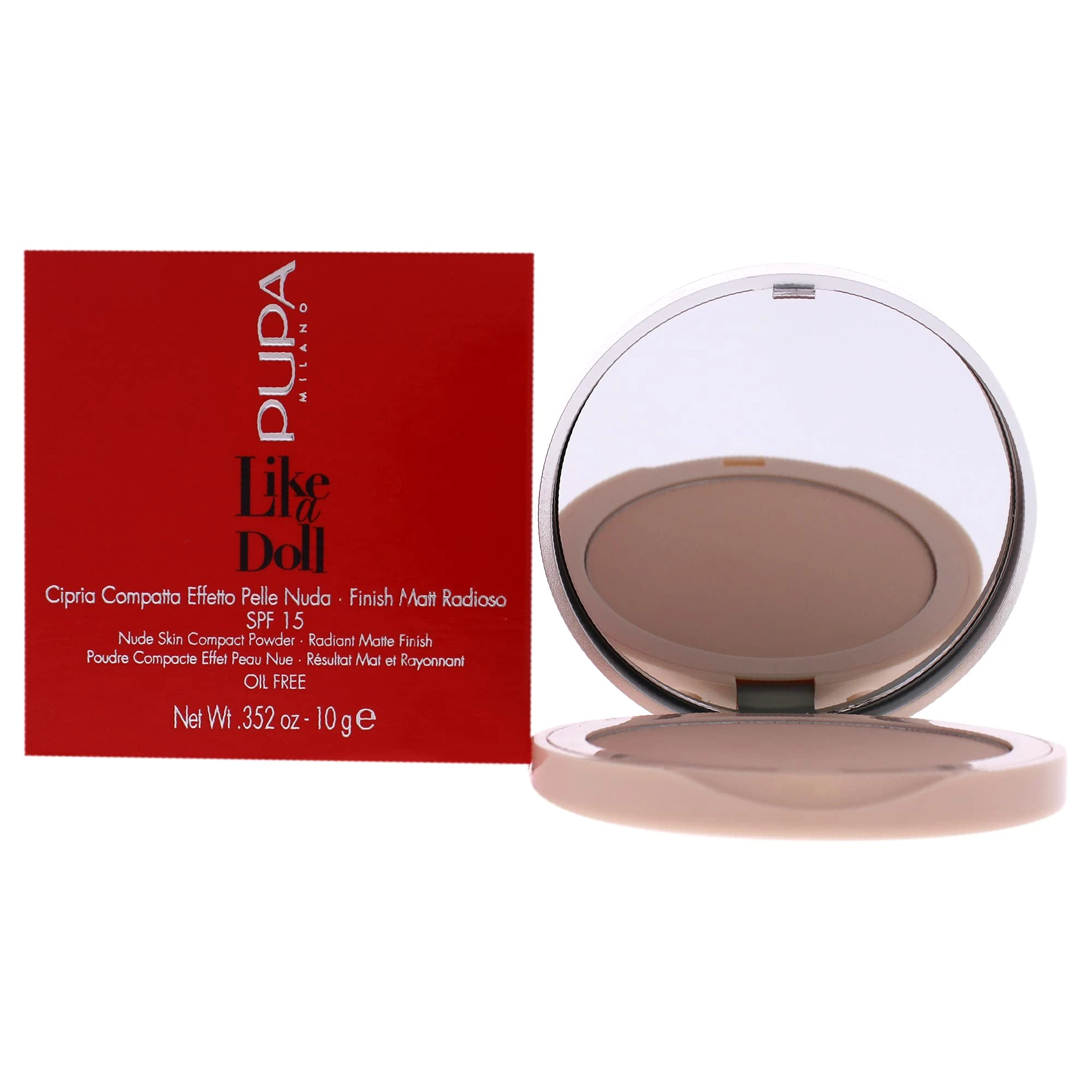 PUPA Milano Like A Doll Compact Powder, Sublime Nude 10 g