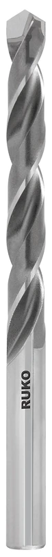 Ruko Tungsten Carbide Twist Drill Bit with Brazed on Cutting Insert, DIN 338, Type N, Bright Finish, 11.5 mm Diameter, 142.0 mm Length, R815115