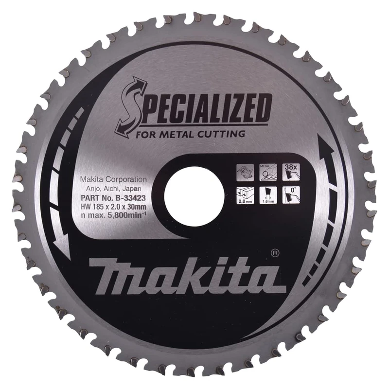 Makita B-33423 Specialized Metal Cutting Saw Blade 185x30x38T