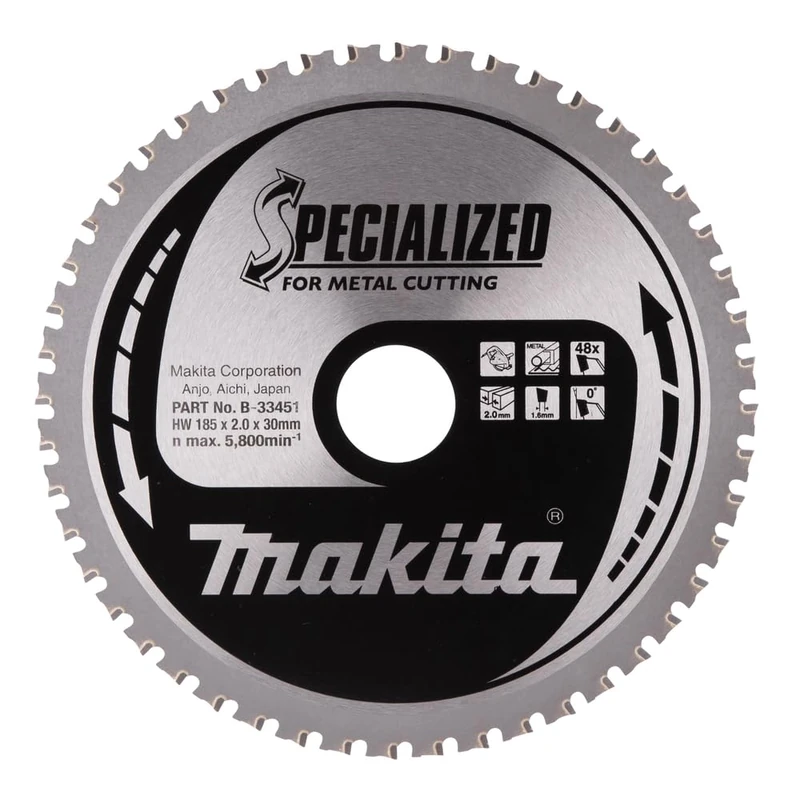 Makita B-33451 Specialized Metal Cutting Saw Blade 185x30x48T