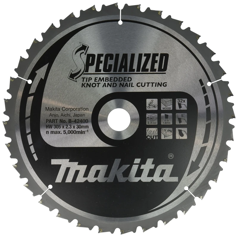 Makita B-42400 Specialized Tip Embedded Saw Blade 305x30x32T