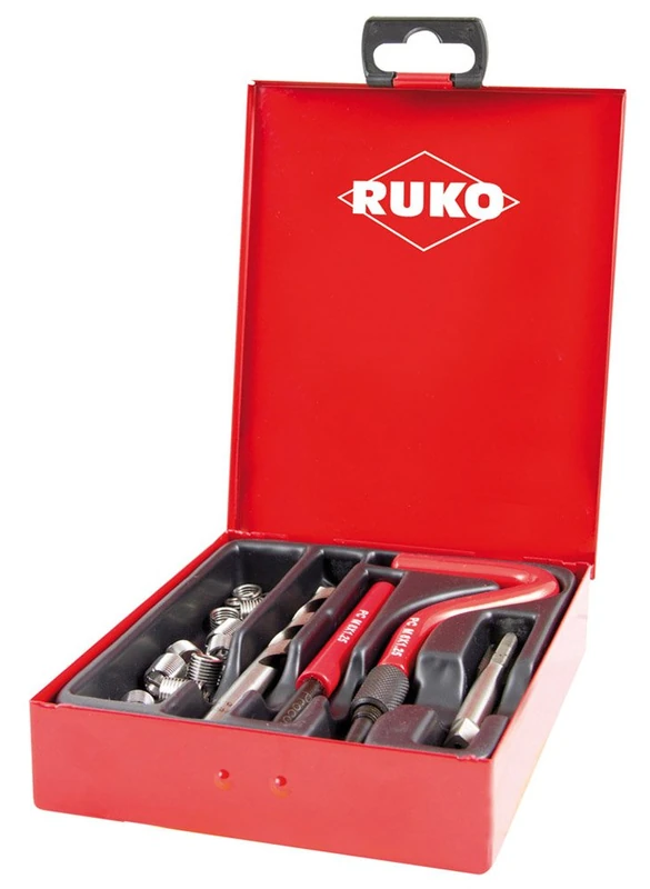 Ruko Procoil Thread Repairing Set in Plastic Case, SATZ M 8 Nominal Thread Size, 18 Pieces, R244204
