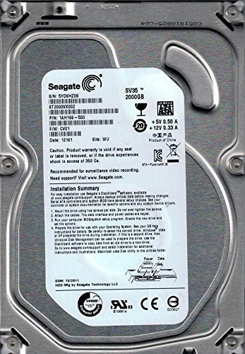 Seagate ST2000VX002 P/N: 1AH166-500 F/W: CV01 WU 5YD 2TB