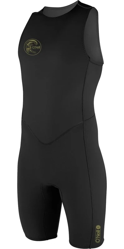 O'Neill Mens O'Riginal 2mm Back Zip Short John Wetsuit - Black - Lightweight, gooey and warm - UltraFlex DS Neoprene - Wetsuit Size - L