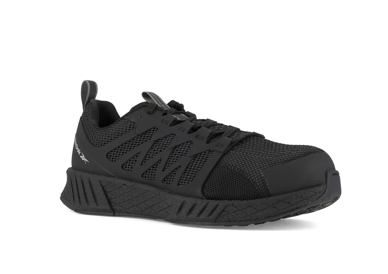 Reebok Men's Fusion Flexweave Safety Toe Athletic Work Shoe, Black, 4.5 UK