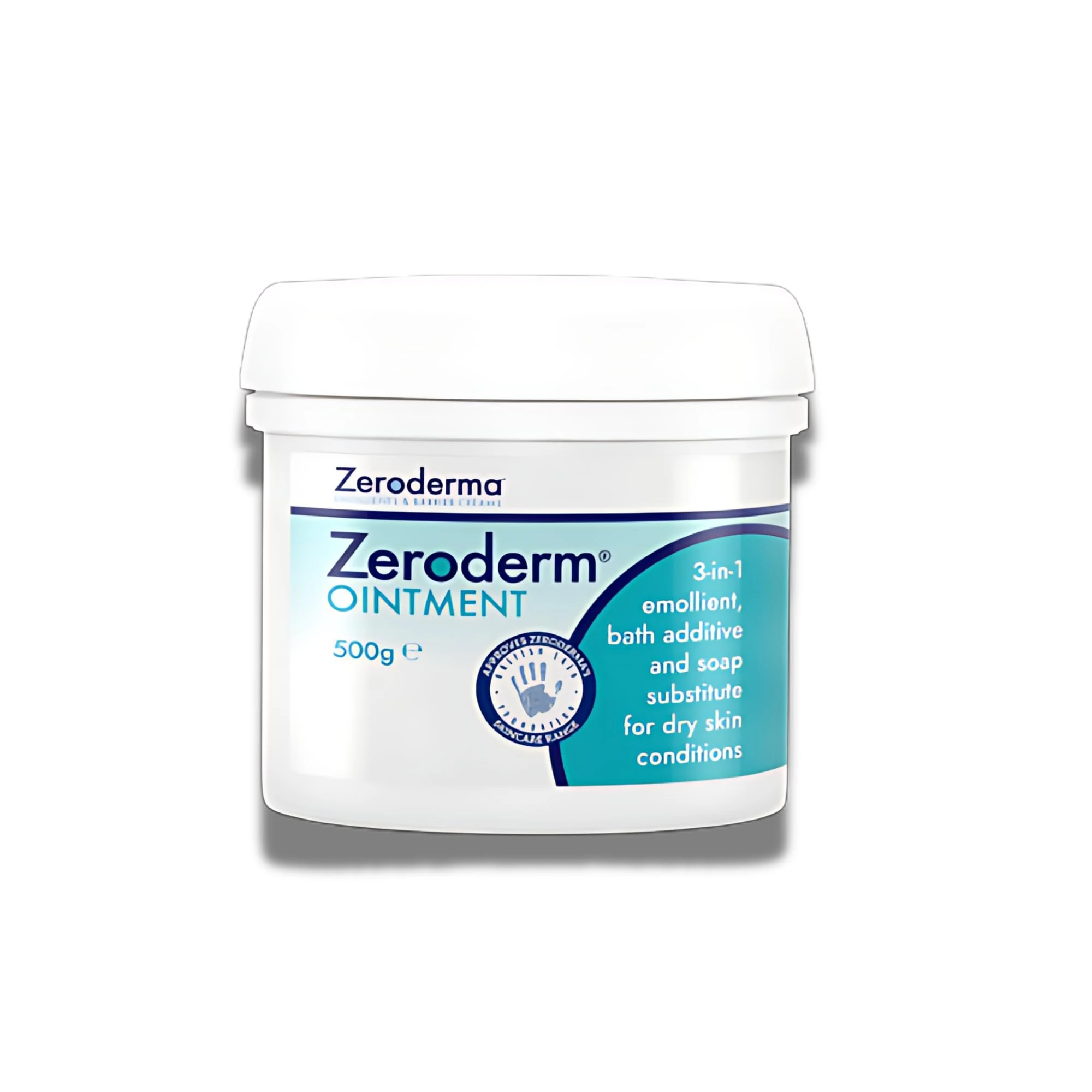 Zeroderma Zeroderm Ointment, Rich 3-in-1 Emollient, Soap Substitute & Bath Additive, For Dry Skin Conditions such as Eczema, Ichthyosis & other Dry Skin Conditions. 500g
