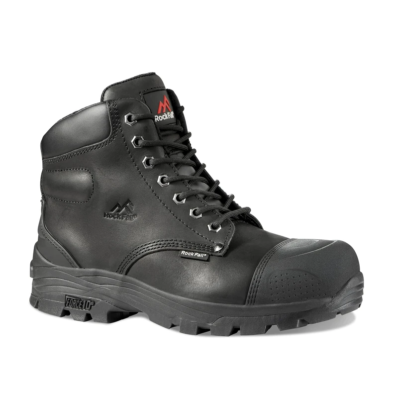 Rock Fall RF10 Ebonite 6 Safety Boot - Black