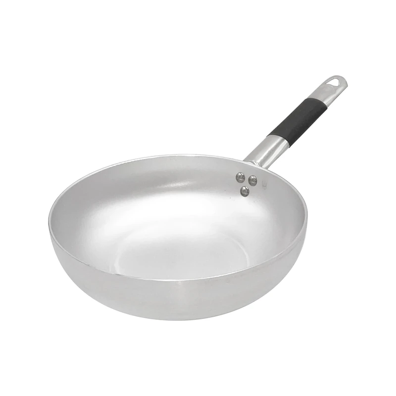 Pentole Agnelli ALMC111BPIC24 Aluminum Induction Line Countersunk Pan High, Induction bottom with 1 Cool Handle, 24 cm