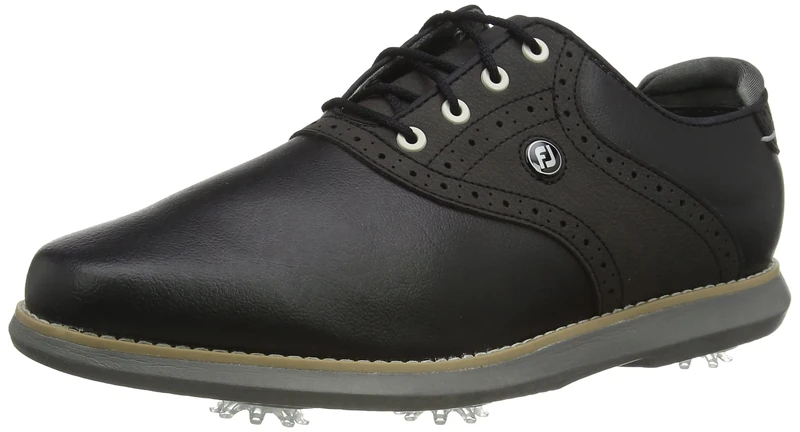 FootJoy FJ Traditions Women's Golf Shoes, Size UK 5.5 Medium, Black - Image 1