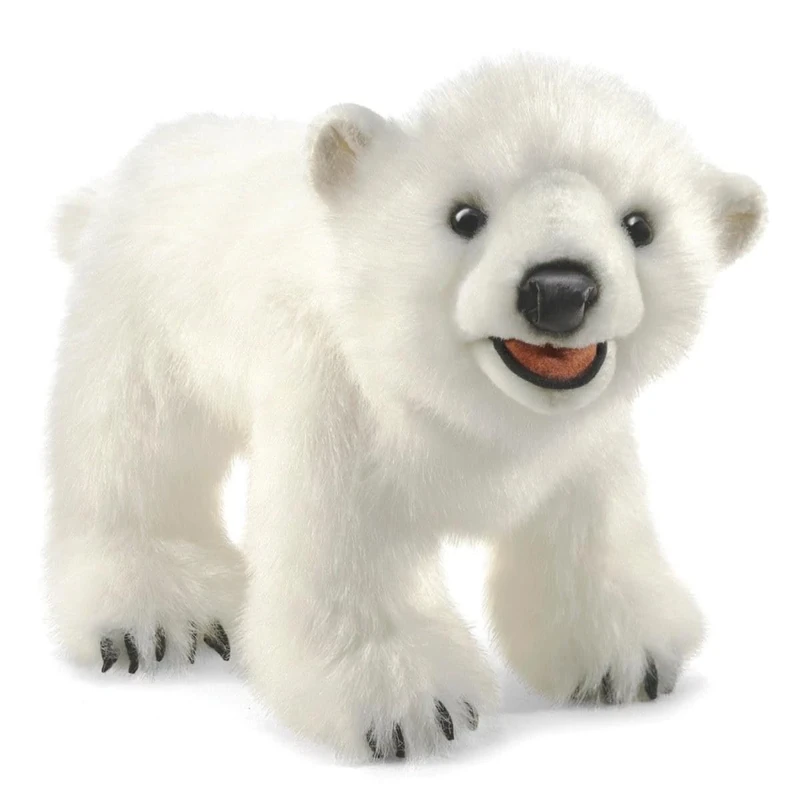 Folkmanis 3041 Polar Bear Cub Puppet,White