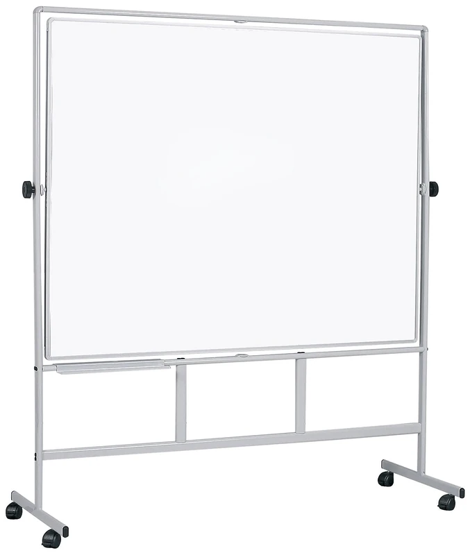 Bi-Office Revolver Plus, Double-Sided Dry Erase Melamine Board, Plain/Plain, 120 x 90 cm