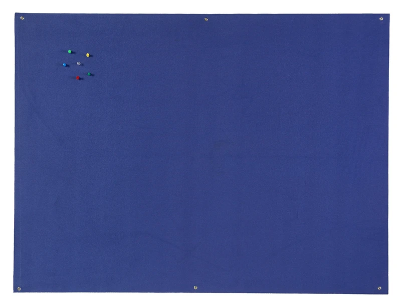 Bi-Office Notice Board Fire Retardant, Blue Felt, Unframed, 180 x 120 cm