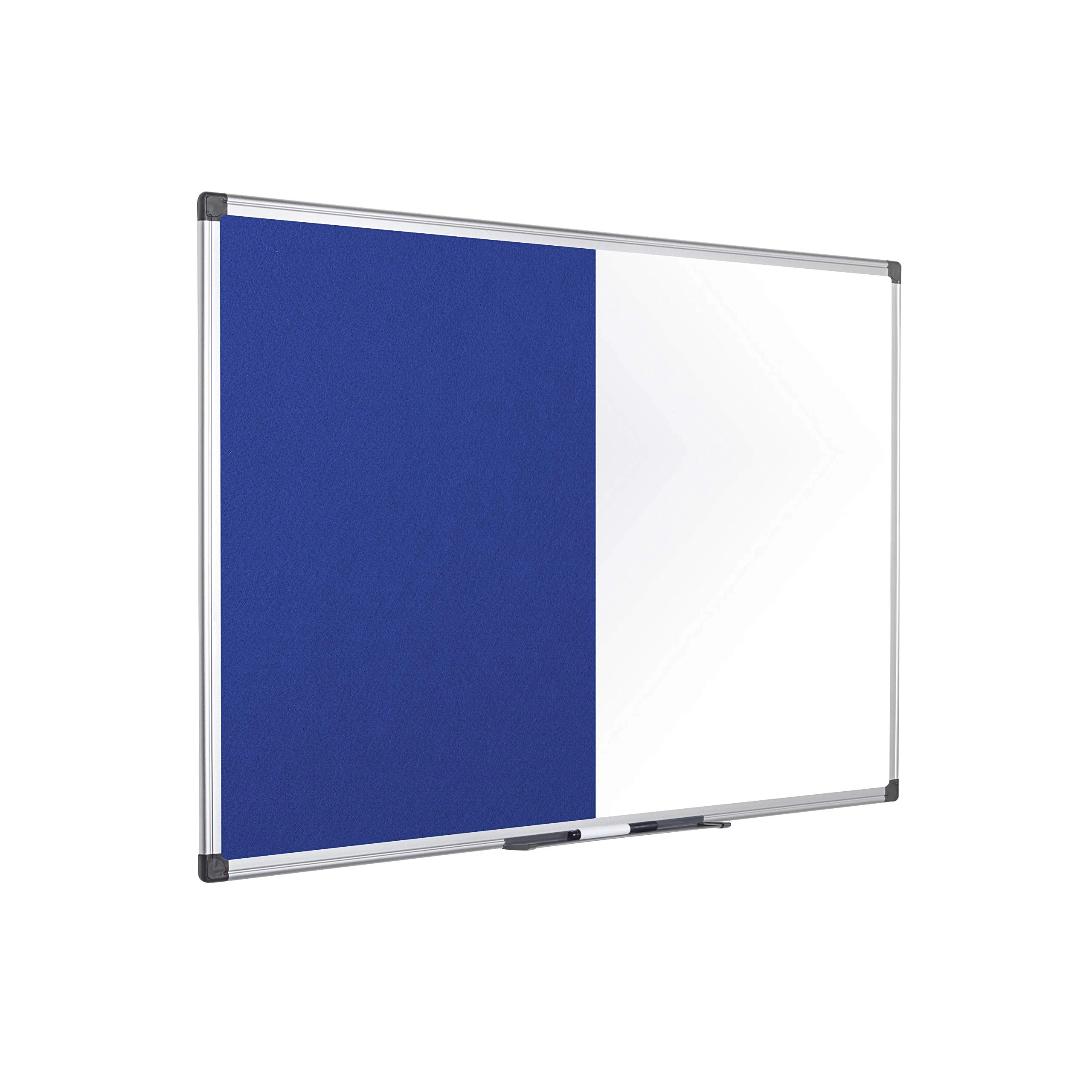 Bi-Office Combination Board Maya, Blue Felt/Magnetic, Aluminium Frame, 180 x 120 cm