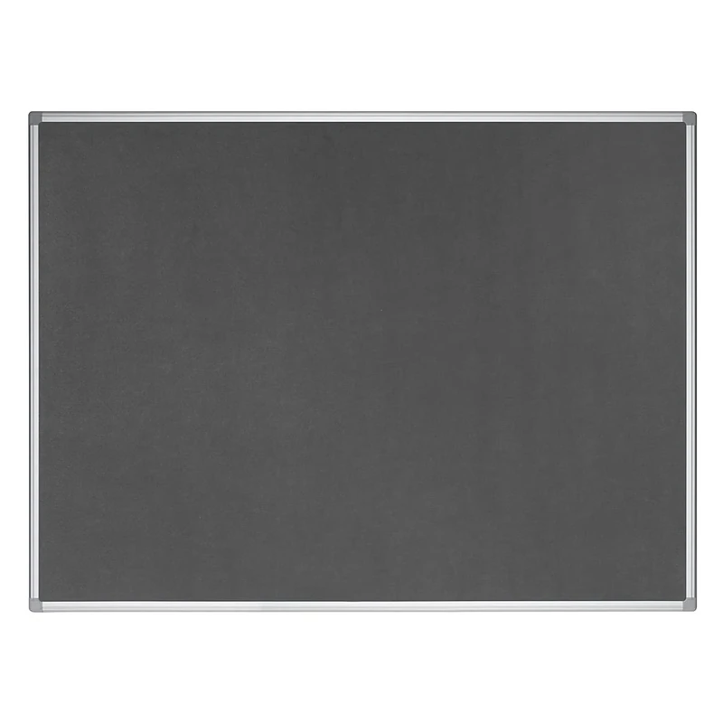 Bi-Office Earth - Notice Board, Grey Felt Board with Aluminium Frame, 120 x 90 cm