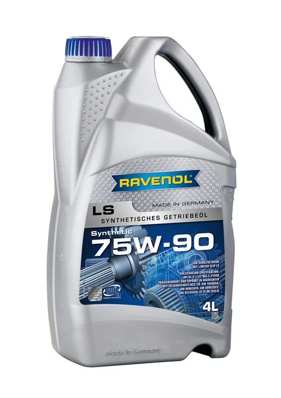 RAVENOL Gear Oil LS SAE 75 W/90 API GL/5/for Transmissions With Limited Slip 75 W-140 (4 Litre)
