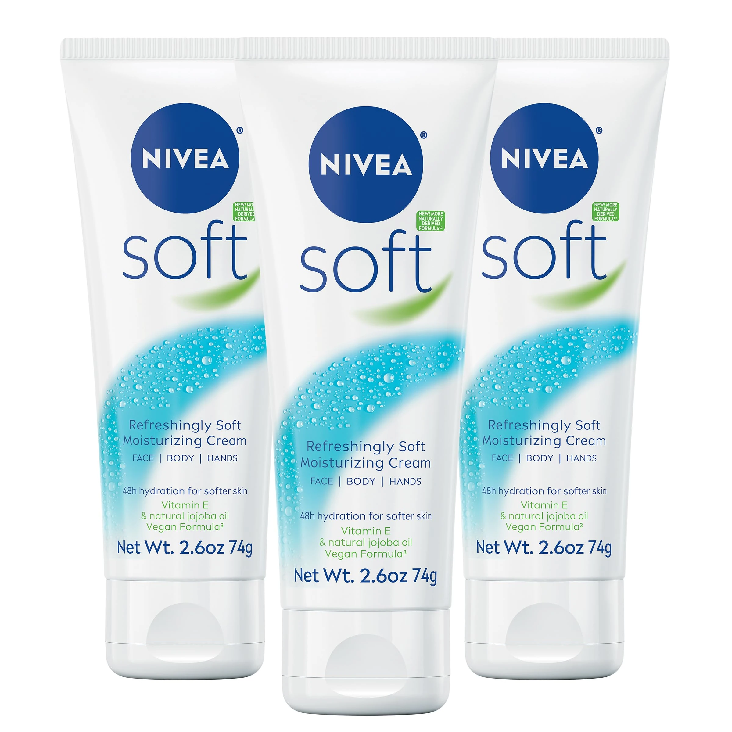 NIVEA Soft Moisturizing Creme, 2.6 Ounce (Pack of 3) by Nivea