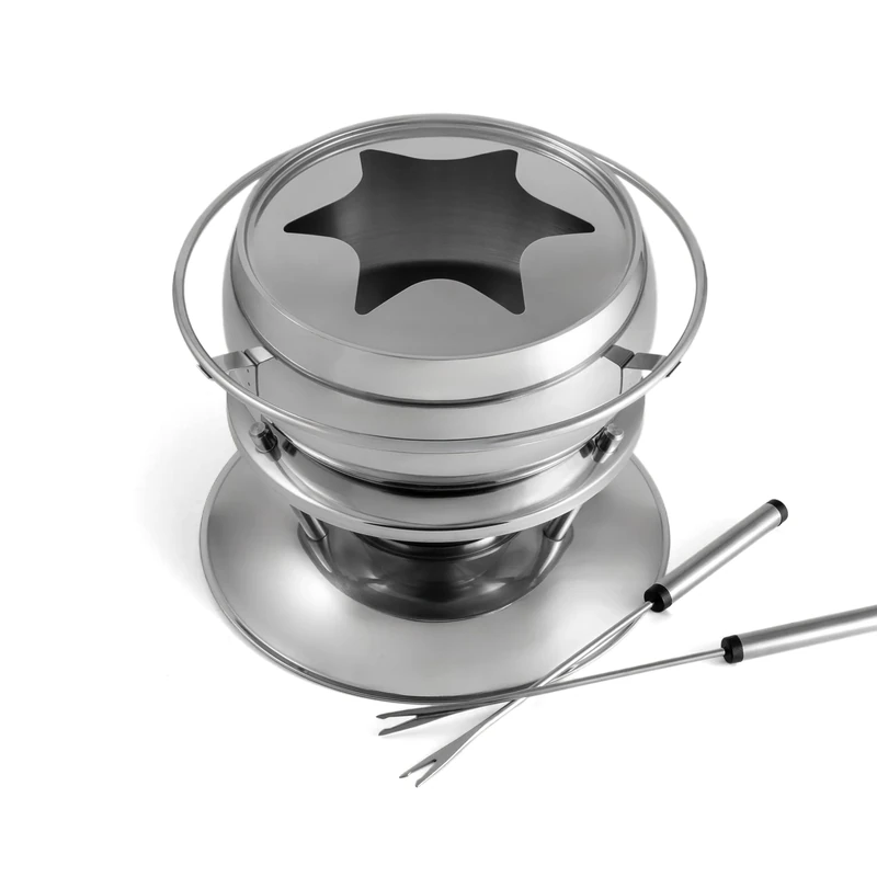 Swissmar Zuri 11 Piece Stainless Steel Fondue Set, Stainless Steel