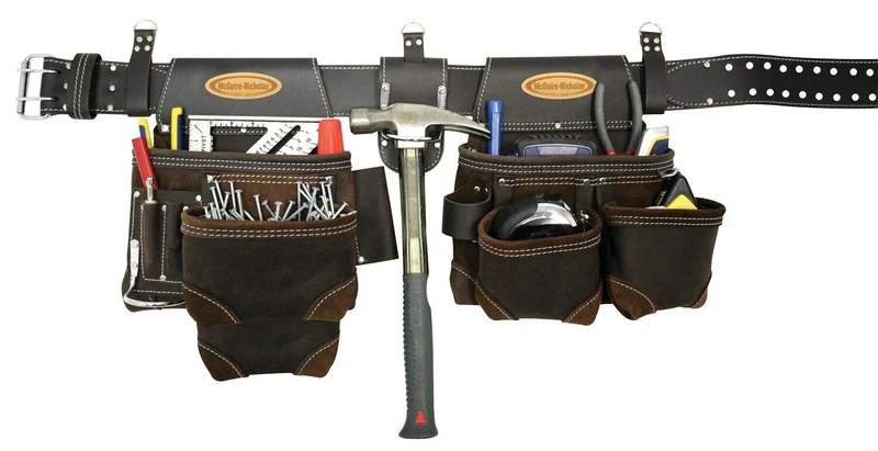 McGuire-Nicholas Tool & Fastener Rig | Durable Oil Tanned Leather Construction | Large Capacity for Hand Tools - Image 1