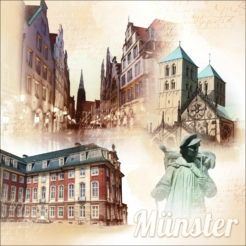 Pro-ART g1734a Giclée 'Munster' 30 x 30 cm Wall Painting, multicoloured, 50x50 cm - Image 1