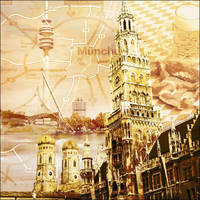 Pro-Art-Bilderpalette Giclee Wall Art, Canvas, Colourful, 50x50 cm