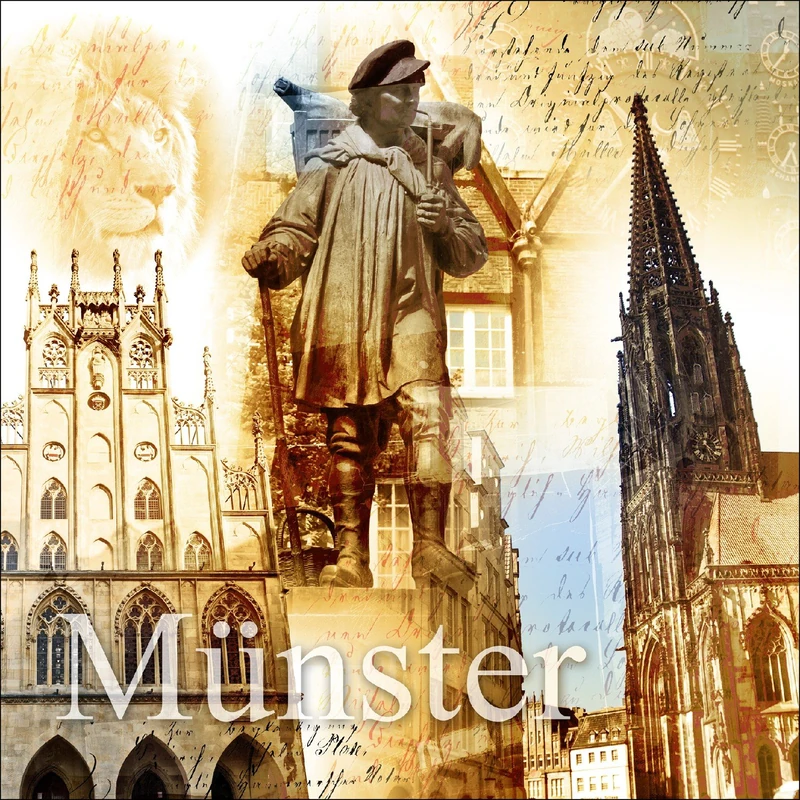 Pro-ART g1286a Giclée 'Munster' 30 x 30 cm Wall Painting, multicoloured, 70 x 70 cm - Image 1