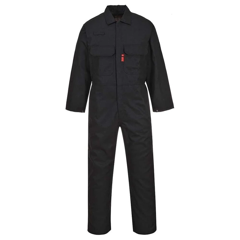 Portwest BIZ1 Men's Protective Workwear Overalls Bizweld FR Coverall Black, X-Small