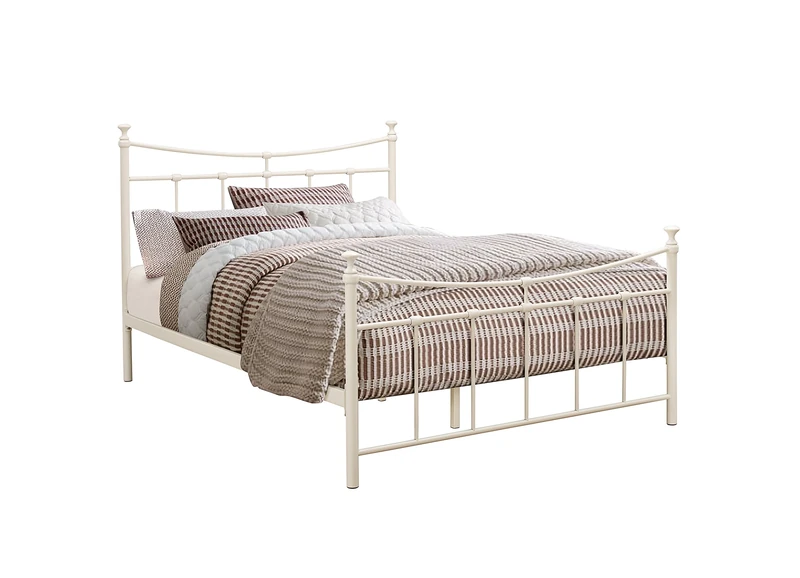 Birlea Emily 4ft6 Double Metal Bed, Cream
