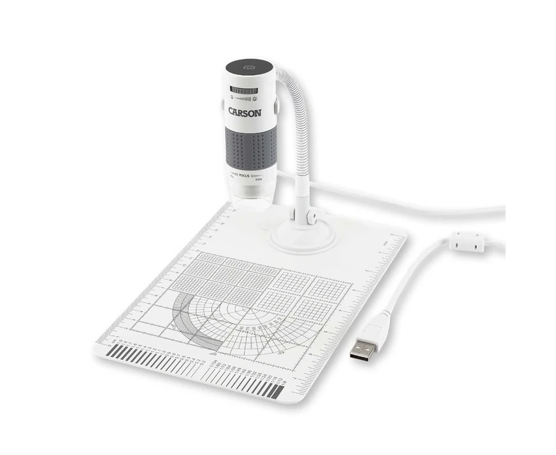 Carson MM-840 eFlex LED USB Digital Microscope with Flexible Stand and Base 75x/300x (based on a 21″ monitor)