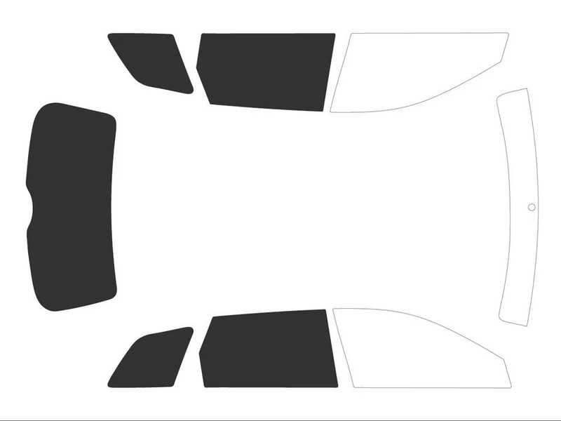 Variance Auto Films Tinted Car Kit 3/4 Back, Black 05
