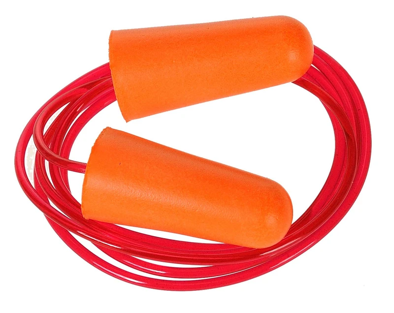 Portwest Corded PU Foam Ear Plug (200 pairs), Color:Orange,Size:One Size,EP08ORR