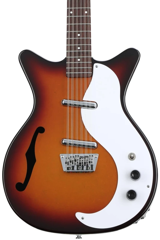 Danelectro Vintage Electric Guitar 12 String Cherry Sunburst, DC59CSB-12