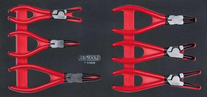 KS Tools 713.5006 Scs Circlip Plier Set with 1/3 System Insert, 6Pcs