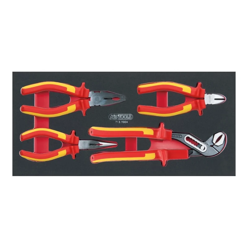 KS TOOLS 713.7004 VDE plier set, 4pcs