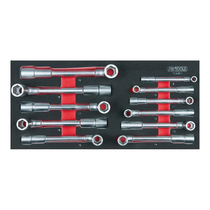 KS TOOLS 713.2011 Pipe head wrench set, 11 pcs