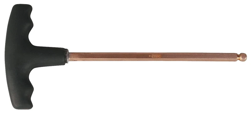KS TOOLS 962.0960 BERYLLIUM + Hexagon key wrench with T-Handle, with ball end 3 mm