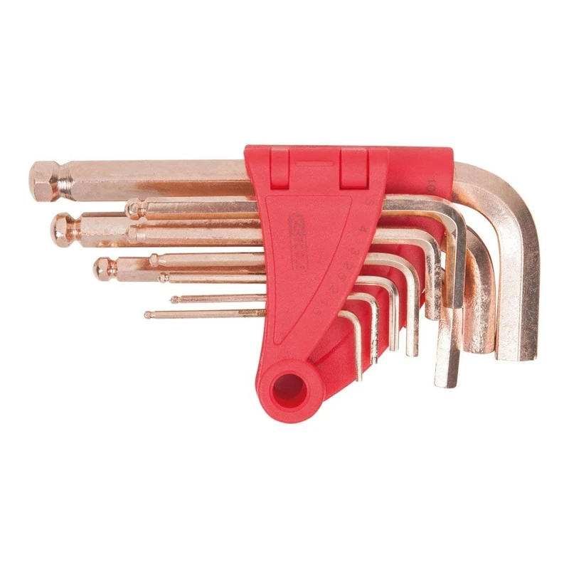 KS Tools 963.1517 – Bronze + Key, Key Set with Hexagon Ball 8 Pieces.