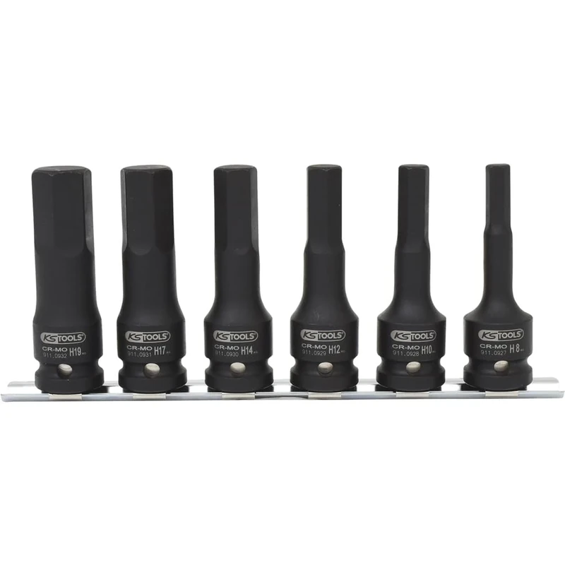 KS TOOLS 515.1104 1/2" Impact joint bit socket set deep, 6pcs