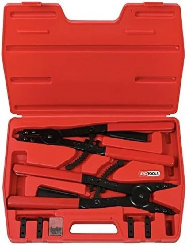 KS Tools Plastic 500.1301 External Circlip Snap Ring Pliers with Interchangeable Tips