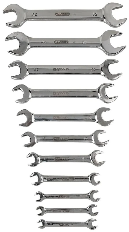 KS TOOLS 964.2245 STAINLESS open end spanner set, 11pcs
