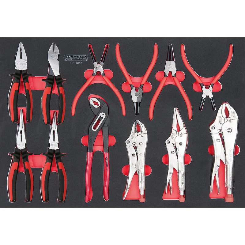 KS TOOLS 711.1012 Pliers set, 12 pcs, 1/1 system insert