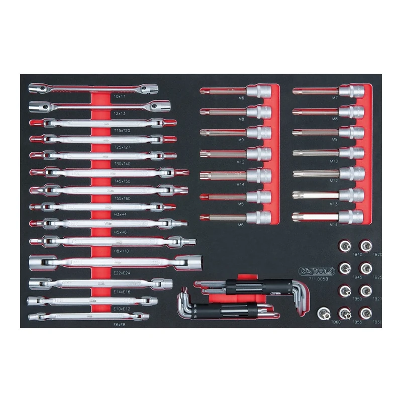 KS Tools 7110053 SCS Spanner Set, 53-Piece Set, 1/1 system insert