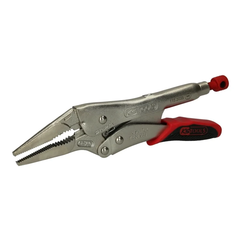 KS TOOLS 115.2035 Long-nose locking pliers with quick-release lever