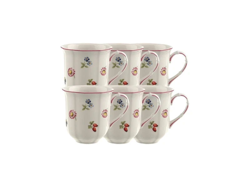 Villeroy & Boch Petite Fleur 10-2395-4870 Mug with Handle, Porcelain, White, 32.20 x 21.5 x 11.70 cm, 6 Units