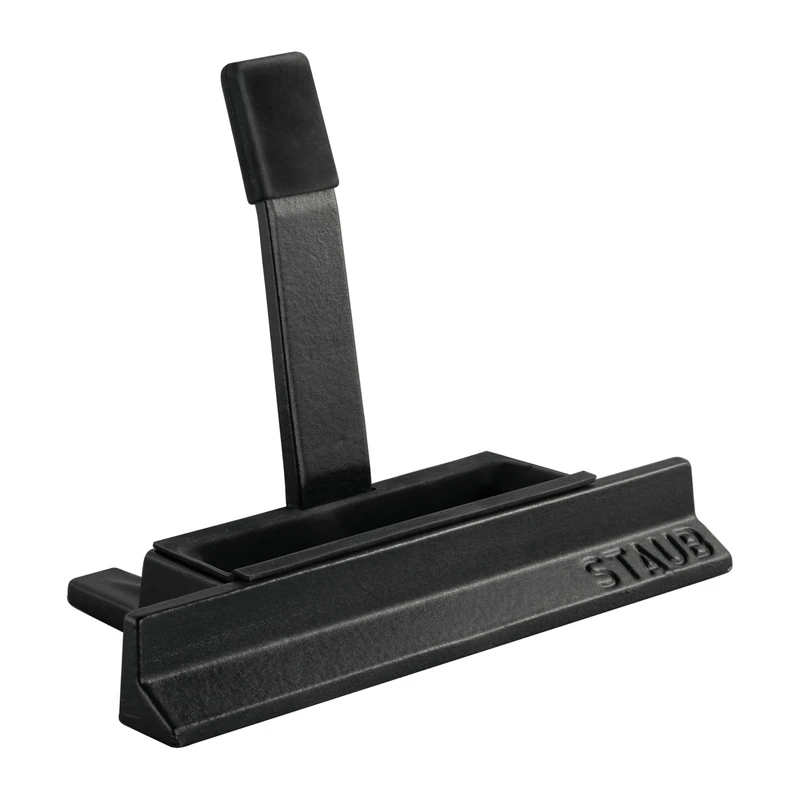 Staub 1190902 Black Cast Iron Lid Holder - Sturdy Countertop Support