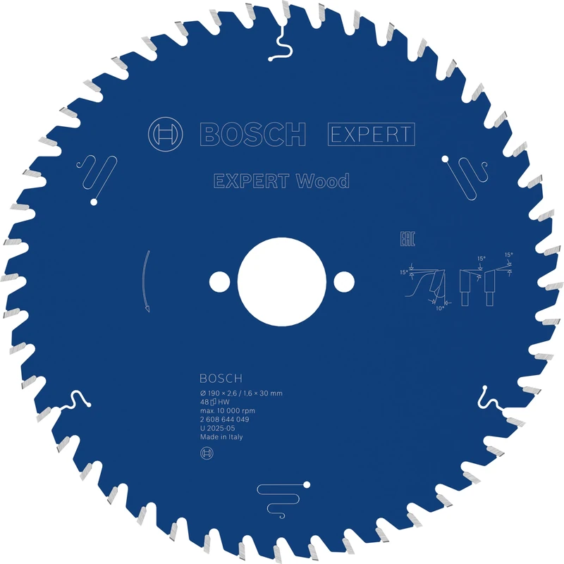 Bosch Accessories 2608644049 190 mm Circular Saw Blade for Wood - Image 1