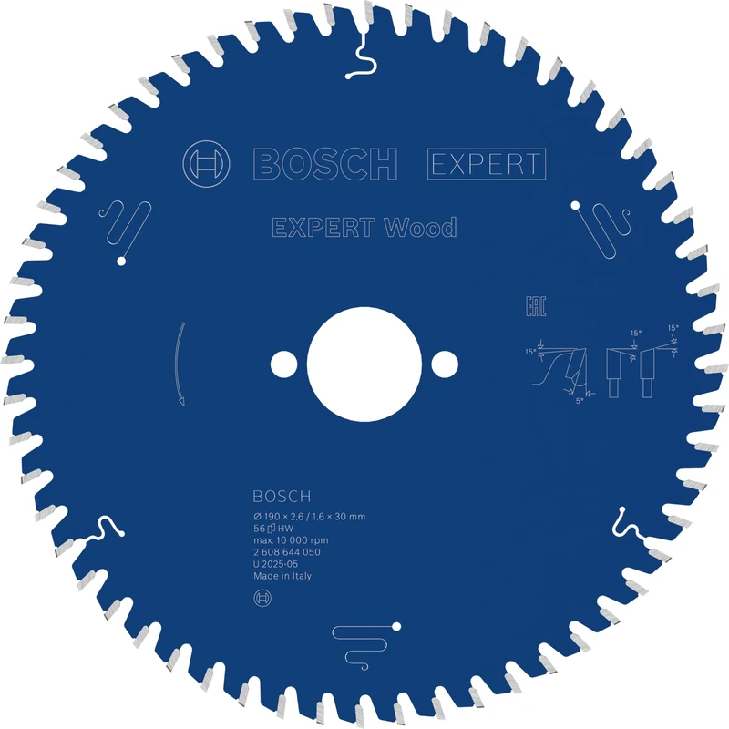 Bosch 1x Expert Wood Corded Circular Saw Blade for Handheld Circular Saw (for Softwood, Hardwood, Ø mm, Professional Accessory Hand-Held Corded Circular Saws)