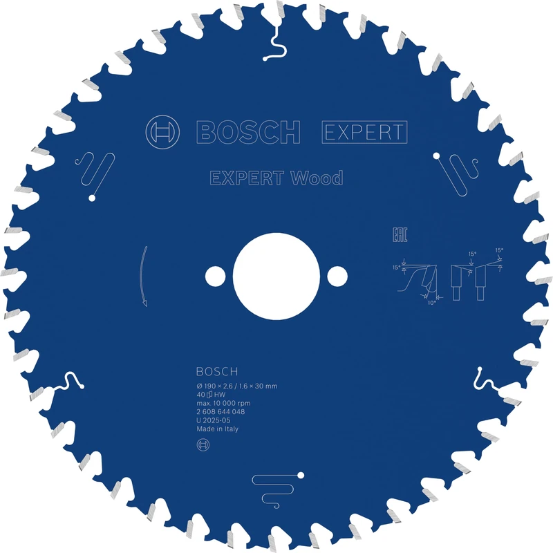 Bosch 1x Expert Wood Corded Circular Saw Blade for Handheld Circular Saw (for Softwood, Hardwood, Ø mm, Professional Accessory Hand-Held Corded Circular Saws)