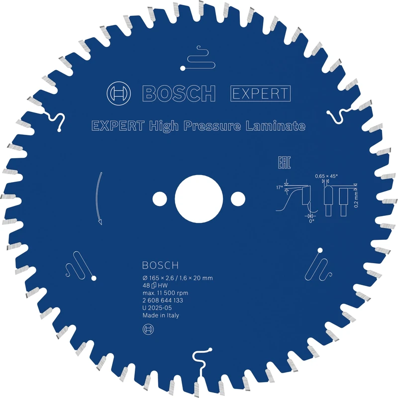 Bosch 1x EXPERT High Pressure Laminate Corded Circular Saw Blade for Handheld Circular Saw (for HPL High-pressure laminate, Ø mm, Professional Accessory Hand-Held Corded Circular Saws)