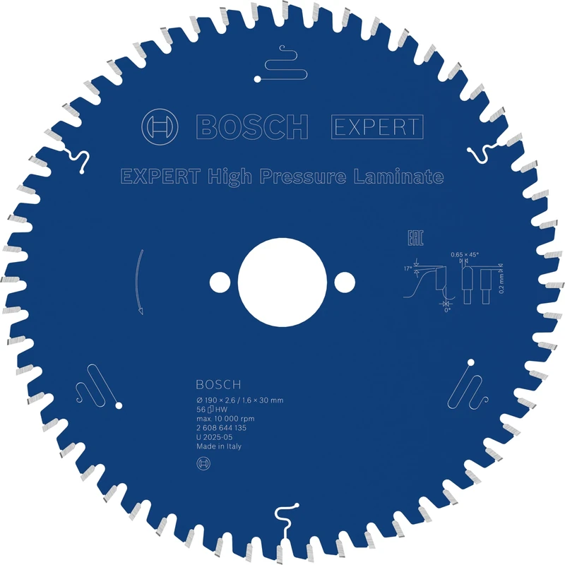 Bosch 1x EXPERT High Pressure Laminate Corded Circular Saw Blade for Handheld Circular Saw (for HPL High-pressure laminate, Ø mm, Professional Accessory Hand-Held Corded Circular Saws)